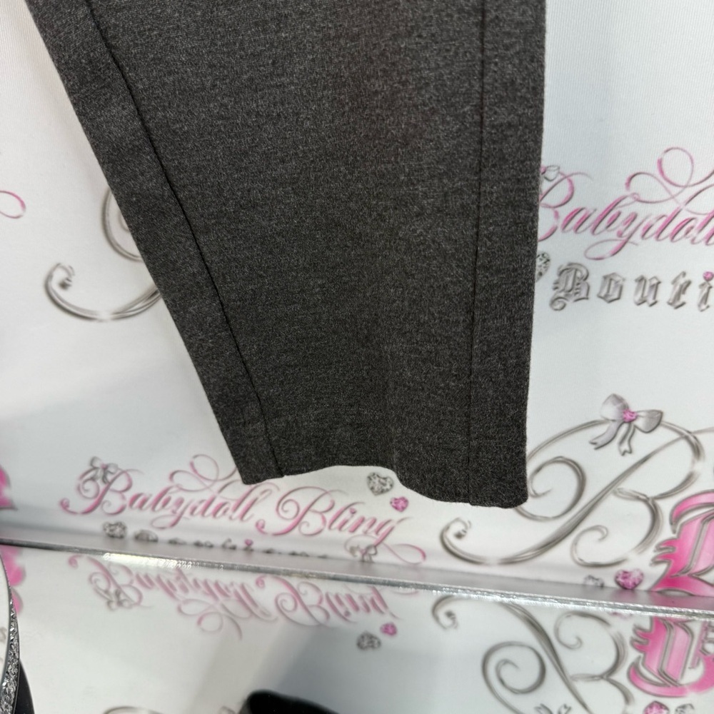 Reitmans pants tight style zip up zippers grey black Charcoal Gray Pants - Picture 3 of 12